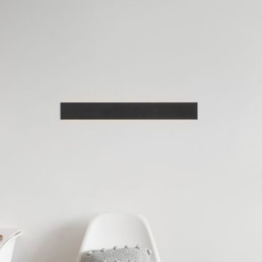 Nova Luce Seline - applique murale - 7,5 x 2,7 x 60 cm - LED 20W inclus - IP44 - noir sable