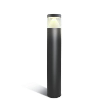 ONE Light LED Bollards Range - lampe de jardin - Ø 16 x 100 cm - 20W LED inclus - IP65 - anthracite - couleur de lumière blanc chaud