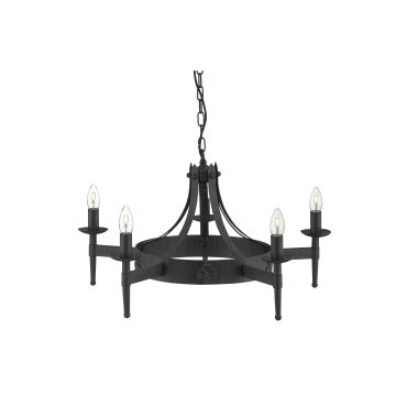 Searchlight Cartwheel - lustre - Ø 67 x 90 cm - noir