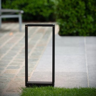 Lucide Narvik - lampe socle - 23 x 8,6 x 50 cm - 9,2W LED inclus - IP65 - noir