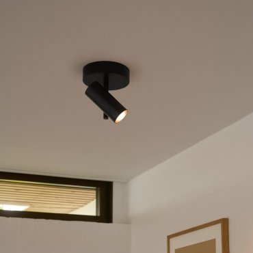 Nordlux Jerome - spot en saillie - Ø 5,5 x 19,5 cm - noir