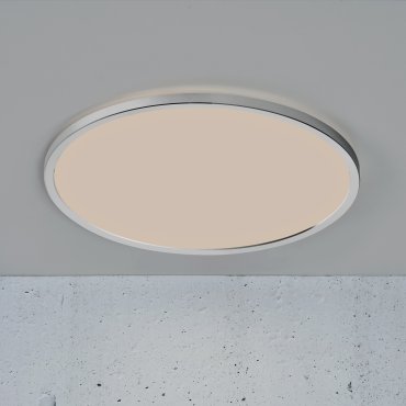 Nordlux Oja - plafonnier de salle de bains - Ø 43 x 2,5 cm - 3 niveaux Moodmaker Fonction SceneSelect (3000K-4000K) - 19W LED inclus - IP54 - chrome