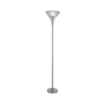 Searchlight Linea - lampadaire - Ø 26 x 179 cm - argent satiné