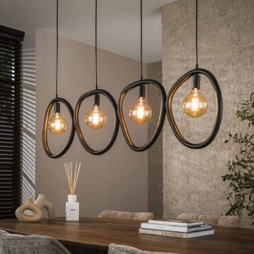 Vico Pebble - suspension - 140 x 8 x 150 cm - noir arctique