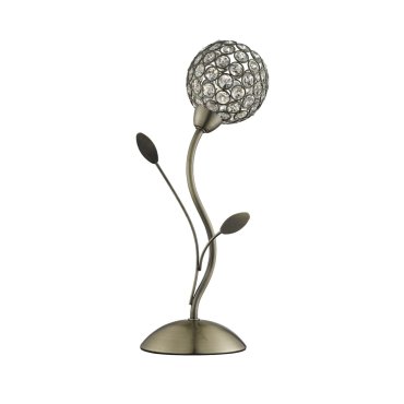 Searchlight Bellis II - lampe à poser - Ø 13 x 38 cm - laiton antique