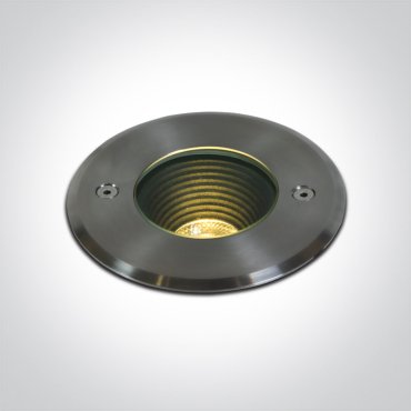 ONE Light Dark Light Inground Range - spot sol extérieur - Ø 150 mm, Ø 137 mm à encastrer - 10W LED inclus - IP67 - acier inoxydable