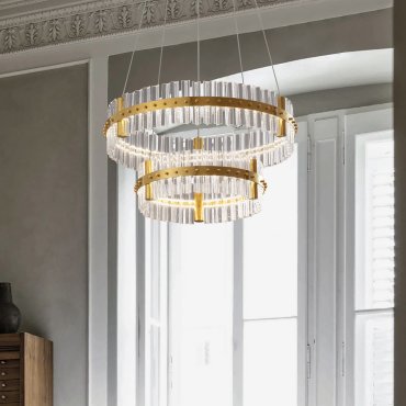 Nova Luce Kezo - lampe suspendue - Ø 60 x 140 cm - 67W dimmable LED inclus - or