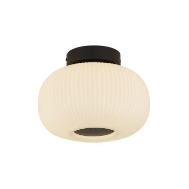 Searchlight Lumina - plafonnier - Ø 24 x 18 cm - blanc et noir mat
