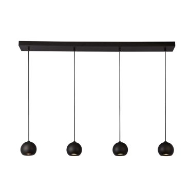 Searchlight Eindhoven - lampe suspendue - 125 x 12 x 200 cm - noir sable