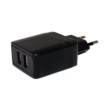 MPL double prise USB - 5Vdc - noir