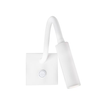 Nova Luce Madison - applique murale avec interrupteur - 8 x 8 x 32 cm - 3W LED inclus - blanc