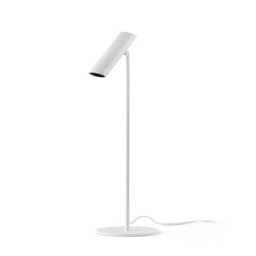 Faro Leo - lampe de table - Ø 15 x 48,5 cm - 3,5W LED inclus - blanc mat