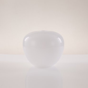 Artdelight Windsor - abat-jour en verre - Ø 29 x 24,5 cm - blanc