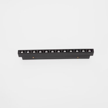 Nova Luce Ultra Slim - luminaire sur rail - 19,5 x 3,4 cm - 12W DALI LED dimmable inclus - couleur de lumière blanc chaud - noir