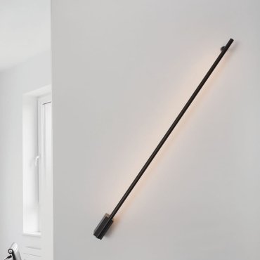 Nova Luce Gropius - applique murale - 120 x 9 x 3,5 cm - 20W LED inclus - noir sable