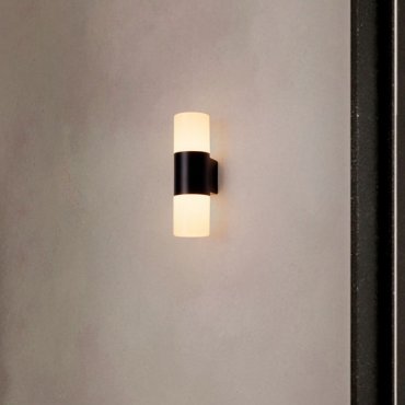 Nova Luce Paul - applique murale extérieure - 8,5 x 28 cm - 10W LED inclus - IP65 - noir sablé