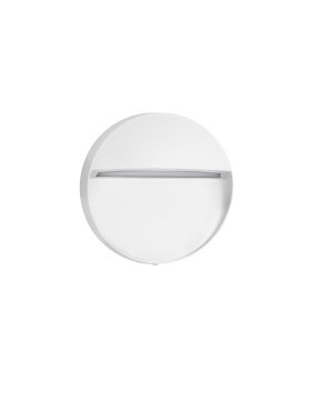 Nova Luce Nectar - applique murale extérieure - Ø 12 x 2,8 cm - 3W LED inclus - IP65 - blanc sablé