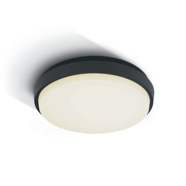 ONE Light Outdoor Slim LED - plafonnier extérieur - Ø 30 x 4,9 cm - 30W LED inclus - IP54 - anthracite
