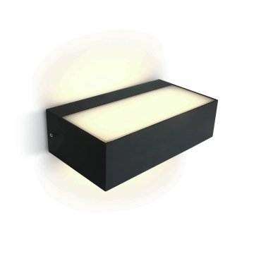 ONE Light Outdoor Wall Up &amp; Down Lights - applique murale extérieure - 20,7 x 11 x 6 cm - 2 x 4,5W LED inclus - IP54 - anthracite