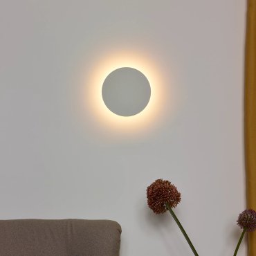 Lucide Eklyps Led - applique murale - Ø 15 x 3 cm - 6W LED inclus - Blanc