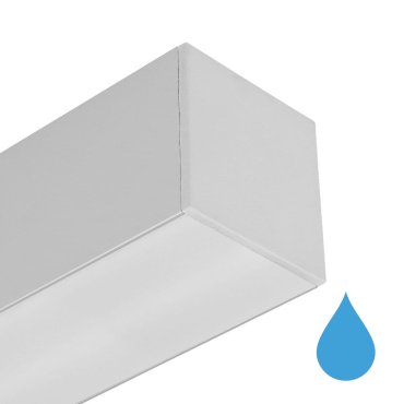 Roi Du Luminaire Line - plafonnier - profilé 5,3 x 5,3 cm - 28,8W LED par mètre - alu - bande LED et driver IP65