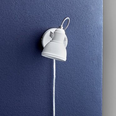 Nordlux Aslak 8 - spot mural avec interrupteur - 8 x 10,5 cm - blanc