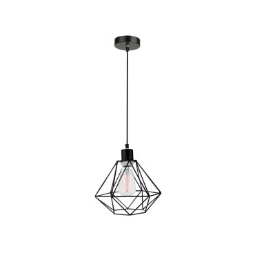 Nova Luce Pietra - lampe suspendue - Ø 20 x 120 cm - noir