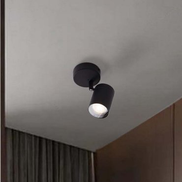 Nova Luce Alma - spot en saillie 1L - Ø 8 x 13 cm - IP44 - noir sablé