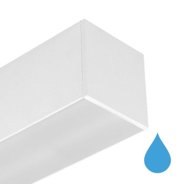 Roi Du Luminaire Line - plafonnier - profilé 5,3 x 5,3 cm - 28,8W LED par mètre - blanc - bande LED et driver IP65