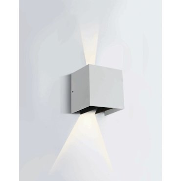 ONE Light Indoor/Outdoor Adjustable Beams - applique murale extérieure - 14 x 10,5 x 14,5 cm - 2 x 3W LED inclus - IP54 - blanc