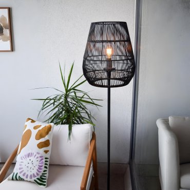 Lucide Nerida - lampadaire d'extérieur - Ø 35 x 154 cm - IP44 - noir