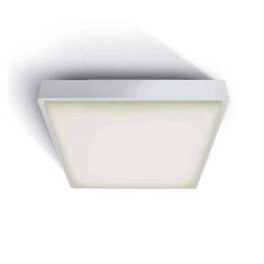 ONE Light LED Plafo Outdoor Square - plafonnier d'extérieur - 22,1 x 22,1 x 5,7 cm - 16W LED inclus - IP65 - blanc