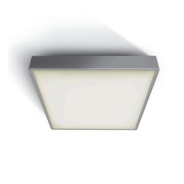 ONE Light E27 Plafo Outdoor Square - plafonnier extérieur - 29,5 x 29,5 x 10,5 cm - IP65 - gris