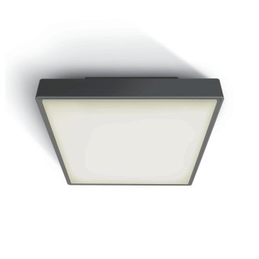 ONE Light E27 Plafo Outdoor Square - plafonnier extérieur - 29,5 x 29,5 x 10,5 cm - IP65 - anthracite
