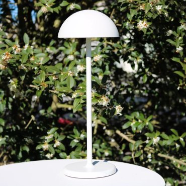 Lucide Joy - lampe de table rechargeable - Ø 12 x 32 cm - 1,5W dimmable LED inclus - IP54 - blanc