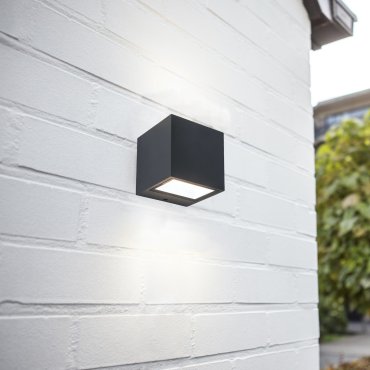 Lutec Gemini - Applique d'extérieur - 8,8 x 8,5 x 8,6 cm - 9W LED inclus - IP54 - noir