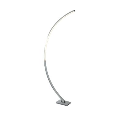 Searchlight Colton - lampadaire - 169 cm - 24W LED dimmable inclus - argent satiné