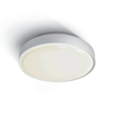 ONE Light LED Plafo Outdoor Round - plafonnier d'extérieur - Ø 26 x 7,5 cm - 16W LED inclus - IP65 - blanc - couleur de lumière blanc chaud