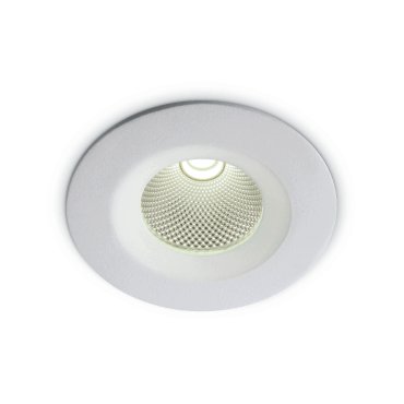 ONE Light COB Downlight Range - spot encastré - Ø 95 mm, Ø 75 mm encastré - 7W LED inclus - blanc - couleur de lumière blanc chaud