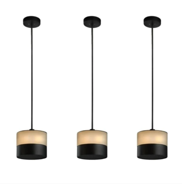 MODÈLE D’EXPOSITION -Heatsail Glow - lampe suspendue avec fonction chauffante - ø 17 x 17 x 150 cm - lot de 3 - IP43 - noir