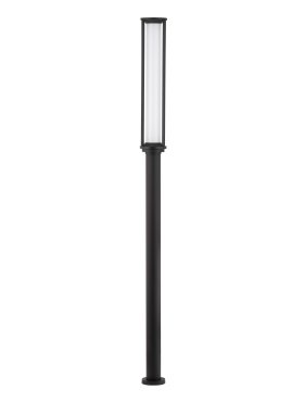 Nova Luce Solstice - lampe de jardin - Ø 16 x 220 cm - 16W LED inclus - IP65 - anthracite foncé