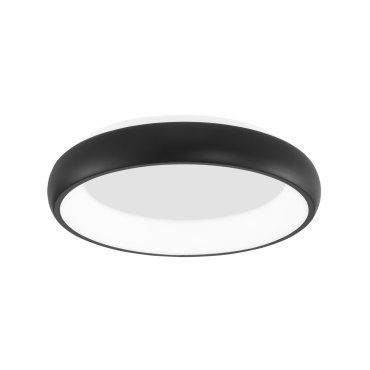 Nova Luce Albi - plafonnier - Ø 41 x 8,5 cm - 32W LED dimmable inclus - noir sable