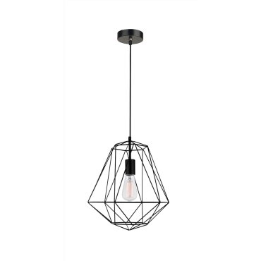Nova Luce Pietra - lampe suspendue - Ø 35 x 120 cm - noir
