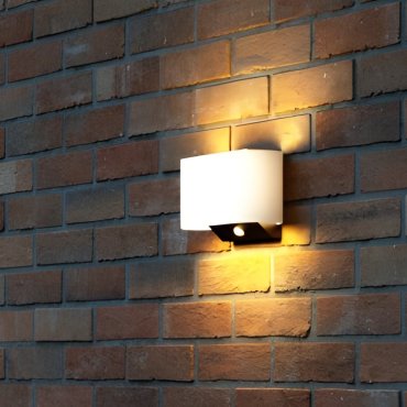 Nordlux Piola - Applique d'extérieur avec capteur solaire - 25,6 x 10,4 x 15,7 cm - 6W LED inclus - IP65 - blanc et noir