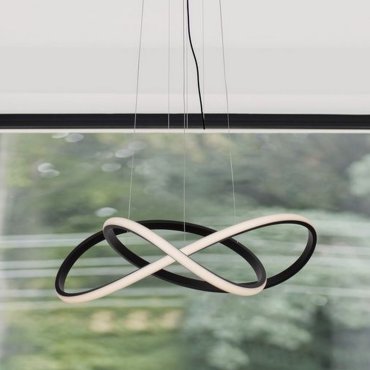 Nova Luce Amara - suspension - 56 x 120 cm - 28W LED inclus - noir sable