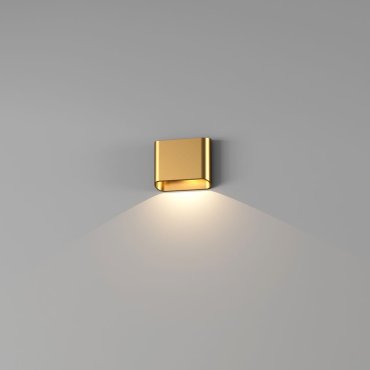 Artdelight Diaz 1L - applique murale - 14,5 x 12 x 3,8 cm - 6W LED inclus - IP54 - or chaud
