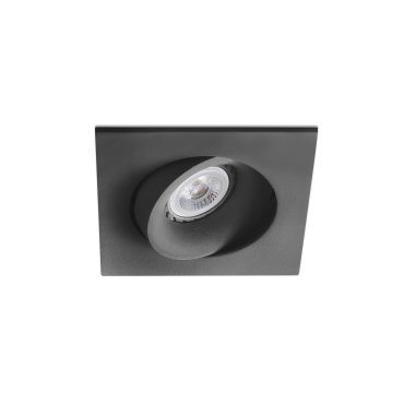 Faro Radon - spot encastrable - 92 x 92 mm, Ø 80 mm encastrable - noir mat