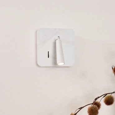 Lucide Oregon - lampe de chevet avec port usb - 15 x 15 x 9 cm - 3W LED inclus - blanc