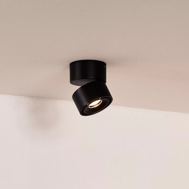 Lucide Yumiko - spot en saillie 1L - Ø 7,8 x 8,2 cm - 8W LED dimmable inclus - noir