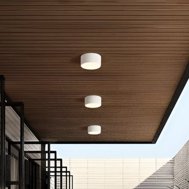 Nova Luce Judi - plafonnier - Ø 12 x 6 cm - 10W LED inclus - IP65 - blanc